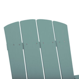 Beliani Garden Chair Adirondack With Footstool Turquoise - thumbnail 8