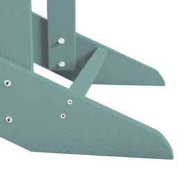 Beliani Garden Chair Adirondack With Footstool Turquoise - thumbnail 9