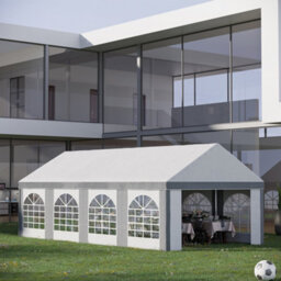 Outsunny 8 X 4M Party Tent, Marquee Gazebo With Sides, Windows And Double Doors - thumbnail 1
