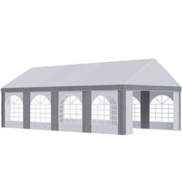 Outsunny 8 X 4M Party Tent, Marquee Gazebo With Sides, Windows And Double Doors - thumbnail 2
