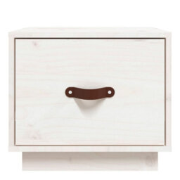 Berkfield Bedside Cabinet White 40X34X35 Cm Solid Wood Pine - thumbnail 5
