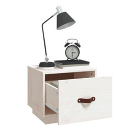 Berkfield Bedside Cabinet White 40X34X35 Cm Solid Wood Pine - thumbnail 4