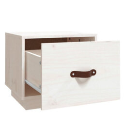 Berkfield Bedside Cabinet White 40X34X35 Cm Solid Wood Pine - thumbnail 7