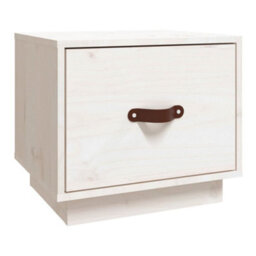Berkfield Bedside Cabinet White 40X34X35 Cm Solid Wood Pine - thumbnail 2