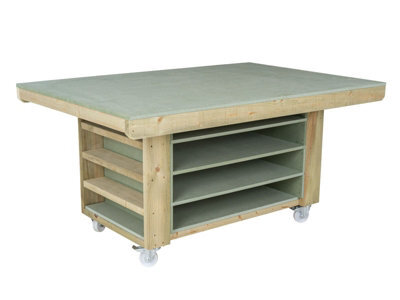 Arbor Garden Solutions Art/craft Table, Project Workbench With Storage V.1. (L-180 X D-122 X H-90Cm) - image 1