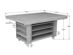 Arbor Garden Solutions Art/craft Table, Project Workbench With Storage V.1. (L-180 X D-122 X H-90Cm) - thumbnail 3