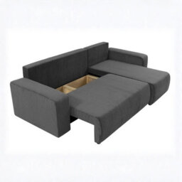 Piano L Modern Corduroy Corner Sofa Poso Soft Large Sofa Bed 130200 Dl Assist Lounge Furniture Green - thumbnail 3