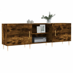 Berkfield Tv Cabinet Smoked Oak 150X30X50 Cm Engineered Wood - thumbnail 3