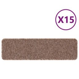 Berkfield Stair Mats With Latex Backing Brown 20X75 Cm - thumbnail 3