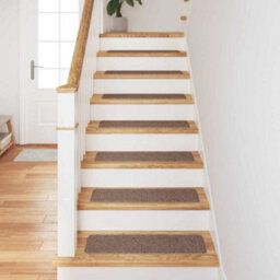 Berkfield Stair Mats With Latex Backing Brown 20X75 Cm - thumbnail 4