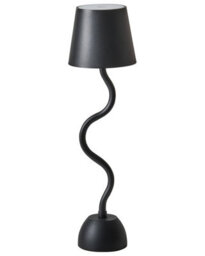 Wyld And Coco Lumina Table Lamp Black - Wireless Charging, Touch Dimmer, Usb Port, Curved Metal Design - thumbnail 1