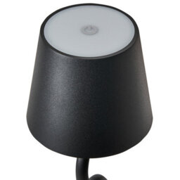 Wyld And Coco Lumina Table Lamp Black - Wireless Charging, Touch Dimmer, Usb Port, Curved Metal Design - thumbnail 4