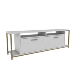 Decorotika Omar Tv Stand Tv Unit For Tvs Up To 72 Inch White And Gold - thumbnail 5