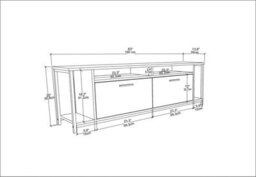 Decorotika Omar Tv Stand Tv Unit For Tvs Up To 72 Inch White And Gold - thumbnail 6
