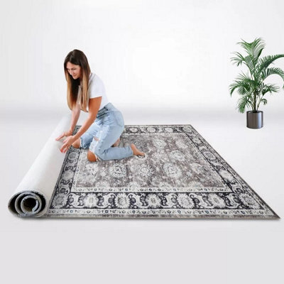 Ameha Bedroom Living Room 120X170Cm-Harmony Area Rugs Soft Cashmere Style - Soft Short Pile Vintage Carpet For Dining Room - image 1