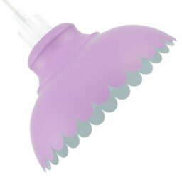 Happy Homewares Industrial And Modern Petal Design Soft Lilac Metal Ceiling Pendant Light Shade - thumbnail 3