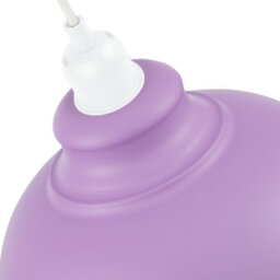 Happy Homewares Industrial And Modern Petal Design Soft Lilac Metal Ceiling Pendant Light Shade - thumbnail 4