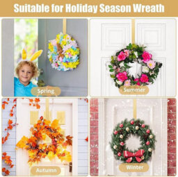 Shatchi 38Cm Metal Wreath Hanger Gold - Stylish And Durable - thumbnail 4