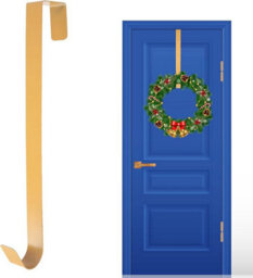 Shatchi 38Cm Metal Wreath Hanger Gold - Stylish And Durable - thumbnail 1