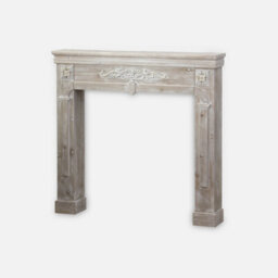 Sweeek - Decorative Fireplace Surround Romance Limed Wood 104X17X100 Cm - thumbnail 2