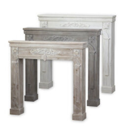 Sweeek - Decorative Fireplace Surround Romance Limed Wood 104X17X100 Cm - thumbnail 5