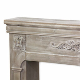 Sweeek - Decorative Fireplace Surround Romance Limed Wood 104X17X100 Cm - thumbnail 8