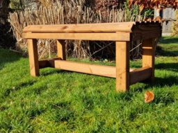 Churnet Valley Garden Furniture Ltd Valley Backless Garden Bench - Timber - L39 X W99.5 X H43 Cm - Fully Assembled - thumbnail 6