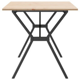 Walplus Dining Table Y-Frame 160X80X75 Cm Solid Wood Pine And Steel - thumbnail 5