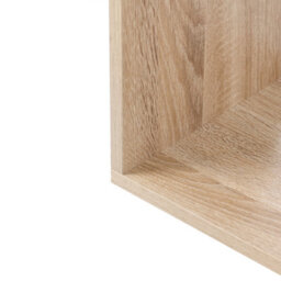 Wyld and Coco Auracasa 3-Tier Bookcase, Light Brown Open-Back, Irregular Design - 60 X 29 X 163 Cm - thumbnail 6