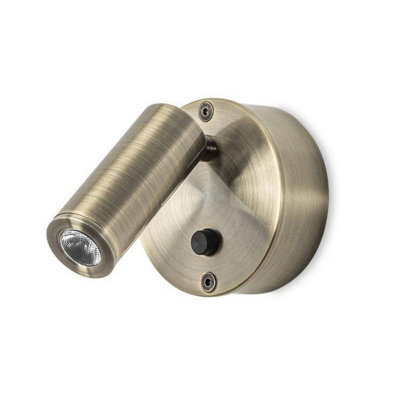 Luminosa Lighting Luminosa Leds C4 Ivy Led Adjustable 1 Light Indoor Wall Light Antique Brass