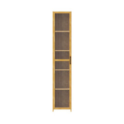 Living And Home 5-Tier Narrow Bookcase Storage Cabinet With Acrylic Door - thumbnail 2