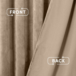 Ameha Plain Velvet Curtains For Kitchen Window Insulated Thick Thermal Eyelet Ring Top Blackout Curtain Pair With Tie Backs - thumbnail 3