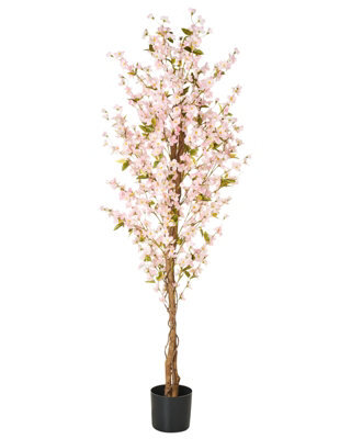 Wyld And Coco Ever Garden Artificial Cherry Blossom Tree 185 Cm - Pink Blossoms, Lifelike Green Leaves - image 1