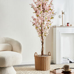 Wyld And Coco Ever Garden Artificial Cherry Blossom Tree 185 Cm - Pink Blossoms, Lifelike Green Leaves - thumbnail 2