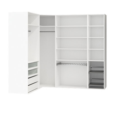 GoodHome Atomia Freestanding White Chipboard Wardrobe, Clothing & Shoes Organiser (H)2250mm (W)3800mm (D)580mm - image 1