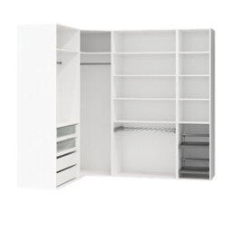 GoodHome Atomia Freestanding White Chipboard Wardrobe, Clothing & Shoes Organiser (H)2250mm (W)3800mm (D)580mm - thumbnail 1