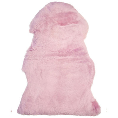 Beliani Sheepskin Rug Uluru Pink 65 X 110 Cm - image 1