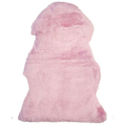 Beliani Sheepskin Rug Uluru Pink 65 X 110 Cm - thumbnail 1