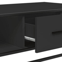 Berkfield Coffee Table Black 100X57X35 Cm Engineered Wood And Metal - thumbnail 9