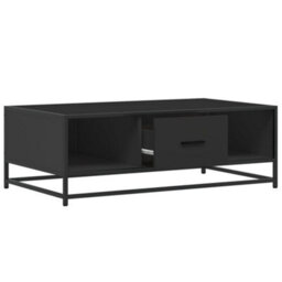 Berkfield Coffee Table Black 100X57X35 Cm Engineered Wood And Metal - thumbnail 8