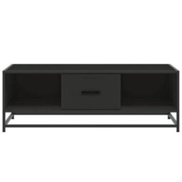 Berkfield Coffee Table Black 100X57X35 Cm Engineered Wood And Metal - thumbnail 5