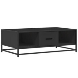 Berkfield Coffee Table Black 100X57X35 Cm Engineered Wood And Metal - thumbnail 2