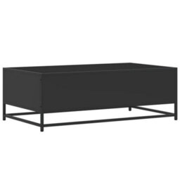 Berkfield Coffee Table Black 100X57X35 Cm Engineered Wood And Metal - thumbnail 7