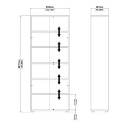 Wyld Haus Dris Oak-Effect Tall Bookcase, 5 Shelves, Natural - thumbnail 9