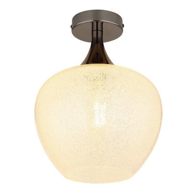 Luminosa Lighting Luminosa Maxy Globe Ceiling Light Gunmetal Clear Glass Shade 1X E27 - image 1