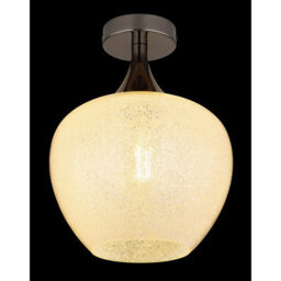 Luminosa Lighting Luminosa Maxy Globe Ceiling Light Gunmetal Clear Glass Shade 1X E27 - thumbnail 3