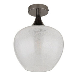 Luminosa Lighting Luminosa Maxy Globe Ceiling Light Gunmetal Clear Glass Shade 1X E27 - thumbnail 2