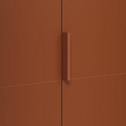 Arte Montana 90Cm Hinged Door Wardrobe - Red & Oak Elegant, Compact Storage With A Bold Accent - thumbnail 7