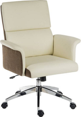 Teknik Elegance Medium Executive Chair Cream With Gas Lift Seat Height And Adjustable Tilt - image 1