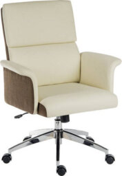 Teknik Elegance Medium Executive Chair Cream With Gas Lift Seat Height And Adjustable Tilt
